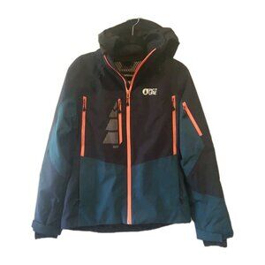 Picture Organic Ski Snowboard Jacket Womens Seen Teal Hooded Recycled Eco Sz L